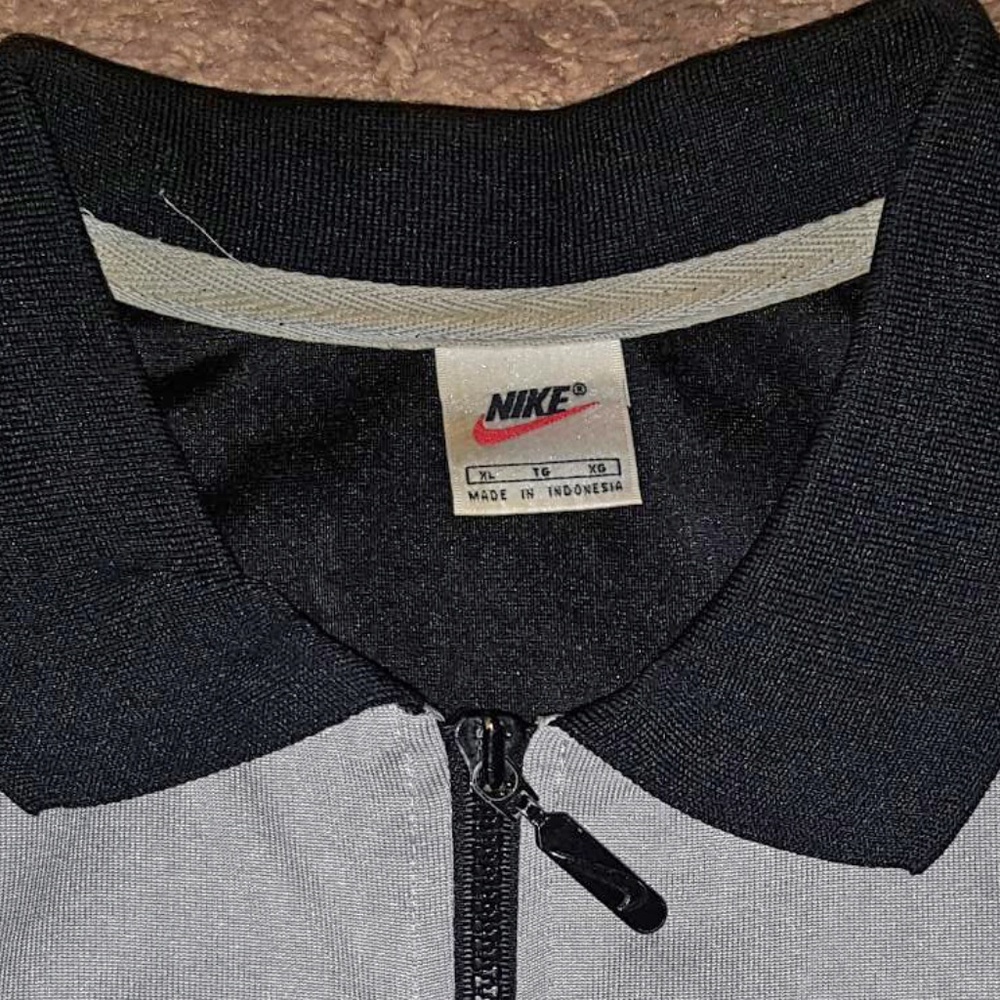 Nike Vintage Men's Zip Up Collared Shirt XL Gray - Picture 6 of 6